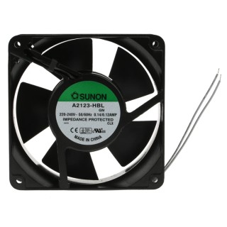 Sunon AC Ball Bearing Axial Fan 230V AC 22W 190.5 m³/h Airflow 120 mm Frame A2123-HBL.GN