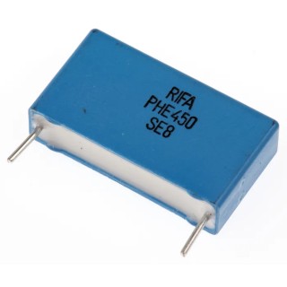 KEMET Film Capacitor Through Hole 22 nF ±5% 1.6 kV DC 180 V AC Radial Lead PHE450