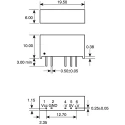 Murata Power Solutions NMA 1W SIP Dual Output Unregulated Isolated DC-DC Converter Through Hole Mount NMA0505SC