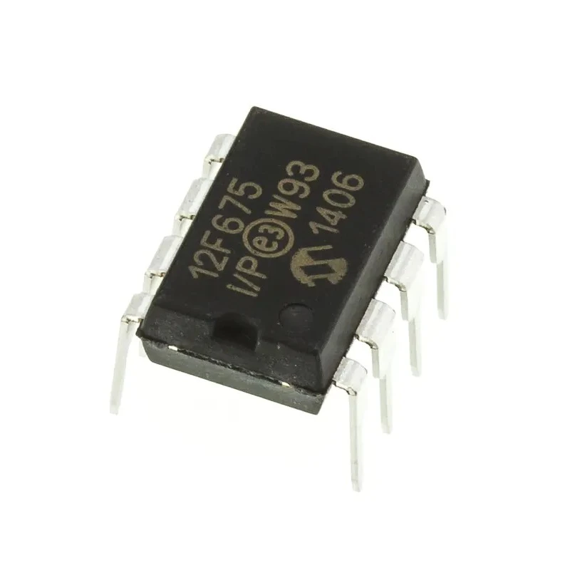 Microchip PIC12F675-I/P 8-Bit PIC Microcontroller 20 MHz 1.75 kB FLASH 8-Pin PDIP