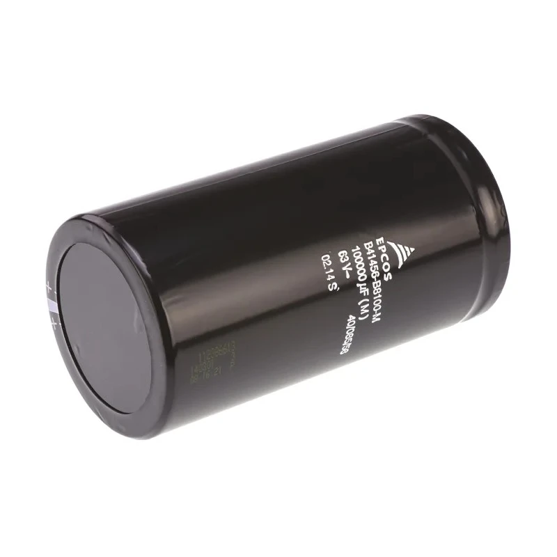 TDK Aluminium Capacitor 0.1F 63V DC Screw Terminal Cylindrical Can Polar B41456B8100M600