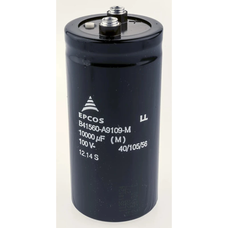 TDK Aluminium Capacitor 0.1 F 25V dc Cylindrical Can Screw Mount B41560A5100M600