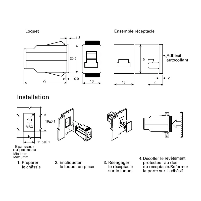 Southco Acetal Plastic Push Latch 19mm Length 13mm Width 120N Maximum Force E4-10-201-10
