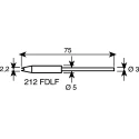 Ersa 2.2 mm Chisel Soldering Iron Tip 75 mm Length for Micro Tool 0212FDLF