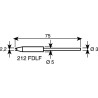 Ersa 2.2 mm Chisel Soldering Iron Tip 75 mm Length for Micro Tool 0212FDLF
