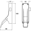 Briton Fire Door Push Bar Stainless Steel Compatible with Double Doors 1438SE