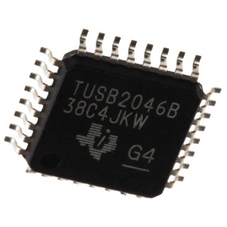 Texas Instruments Transceiver IC 5-Channel 12 Mbps, USB 2.1, 3.3V-3.6V, 32-Pin LQFP TUSB2046BVF