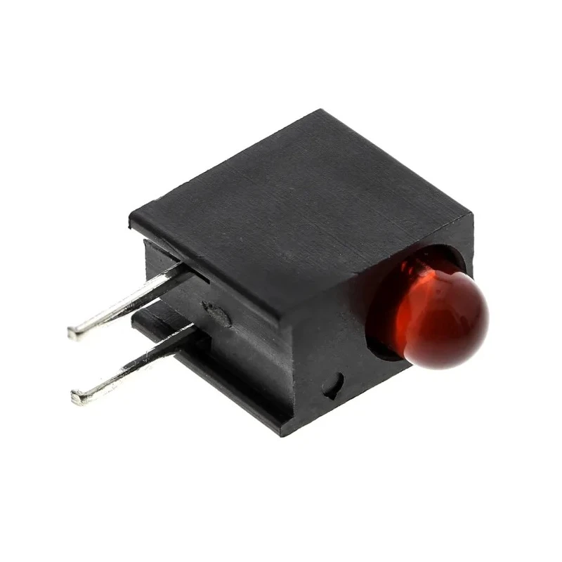 Dialight Red Right Angle PCB LED Indicator 5 mm (T-1 3/4), Single Colour, 1 LED, 1.7 V 551-1107F