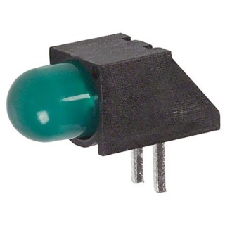 Dialight Yellow Right Angle PCB LED Indicator 5 mm (T-1 3/4), 1 LED, 7.5 V, Single Colour 550-0807F