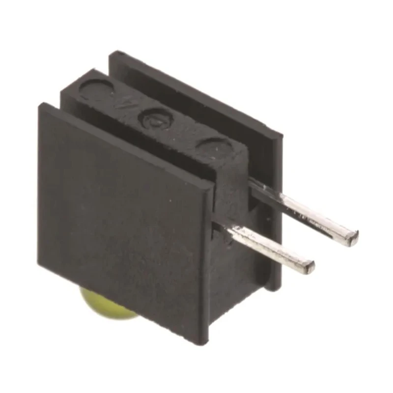 Dialight Yellow Right Angle PCB LED Indicator 5 mm (T-1 3/4), 1 LED, 1.8 V Single Colour 551-1207F
