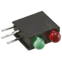 Dialight Green, Red Right Angle PCB LED Indicator 5 mm (T-1 3/4), 2 LEDs 2.2 V Multicolour 553-0212-200F
