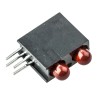 Dialight Red Right Angle PCB LED Indicator 5 mm (T-1 3/4), 2 LEDs 2.2 V Single Colour 553-0211F