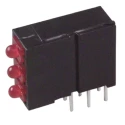 Dialight Red Right Angle PCB LED Indicator 5 mm (T-1 3/4), 3 LEDs 2.5 V Single Colour 570-0100-111F