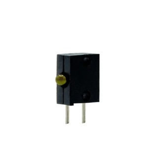 Dialight Yellow Right Angle PCB LED Indicator 5 mm (T-1 3/4), 1 LED, 3 V, Diffused Lens, Through Hole Mount 555-2401F