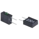 Dialight Green Right Angle PCB LED Indicator 5 mm (T-1 3/4), Single Colour, 3 V, 1 LED 555-2301F
