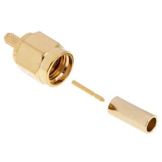RS PRO Coaxial Connector Cable Male SMA 50 Ω Straight Body Crimp RG-174U 6 GHz 546-3210
