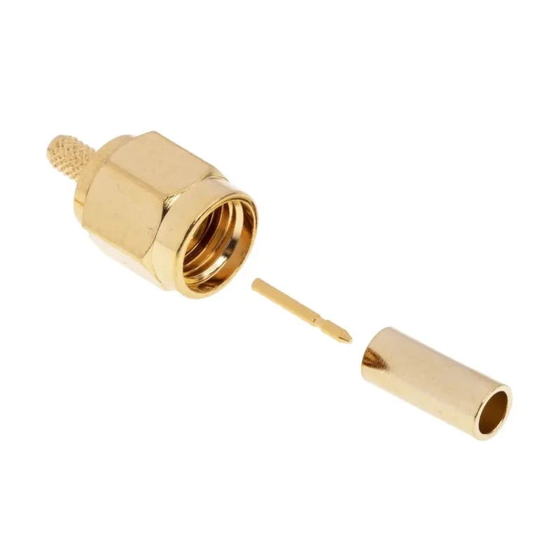RS PRO Coaxial Connector Cable Male SMA 50 Ω Straight Body Crimp RG-174U 6 GHz 546-3210
