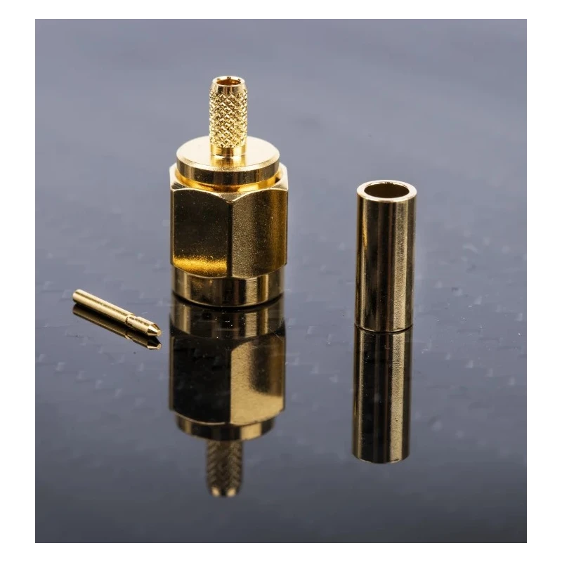 RS PRO Coaxial Connector Cable Male SMA 50 Ω Straight Body Crimp RG-174U 6 GHz 546-3210