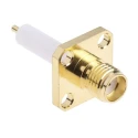 RS PRO Coaxial Connector Flange Female SMA, 50 Ω, Straight Body Solder 546-3181