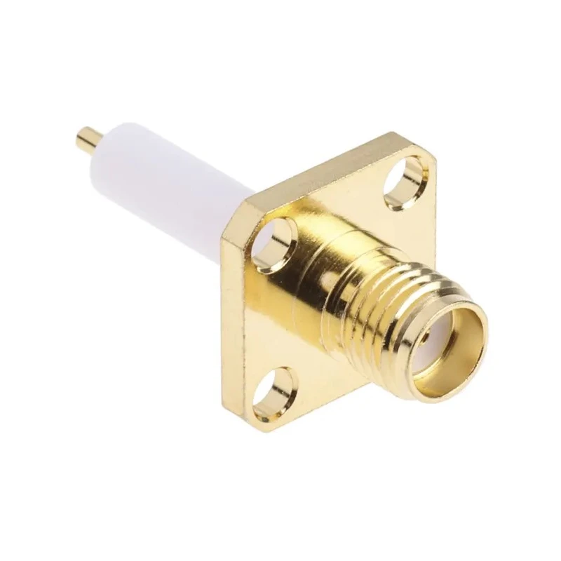 RS PRO Coaxial Connector Flange Female SMA, 50 Ω, Straight Body Solder 546-3181
