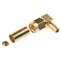 RS PRO Coaxial Connector Cable Male SMA 50 Ω Right Angle Body Crimp 546-3254