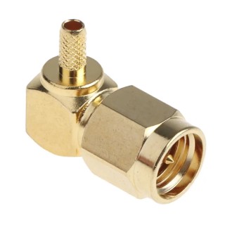 RS PRO Coaxial Connector Cable Male SMA, 50 Ω, Right Angle Body Crimp 546-3248