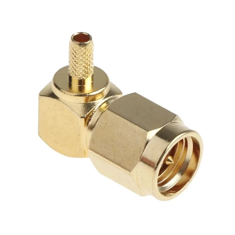 RS PRO Coaxial Connector Cable Male SMA, 50 Ω, Right Angle Body Crimp 546-3248