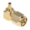 RS PRO Coaxial Connector Cable Male SMA, 50 Ω, Right Angle Body Crimp 546-3248