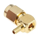 RS PRO Coaxial Connector Cable Male SMA, 50 Ω, Right Angle Body Crimp 546-3248