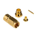 RS PRO Coaxial Connector Cable Male SMC, 50 Ω, Straight Body Clamp 546-3428