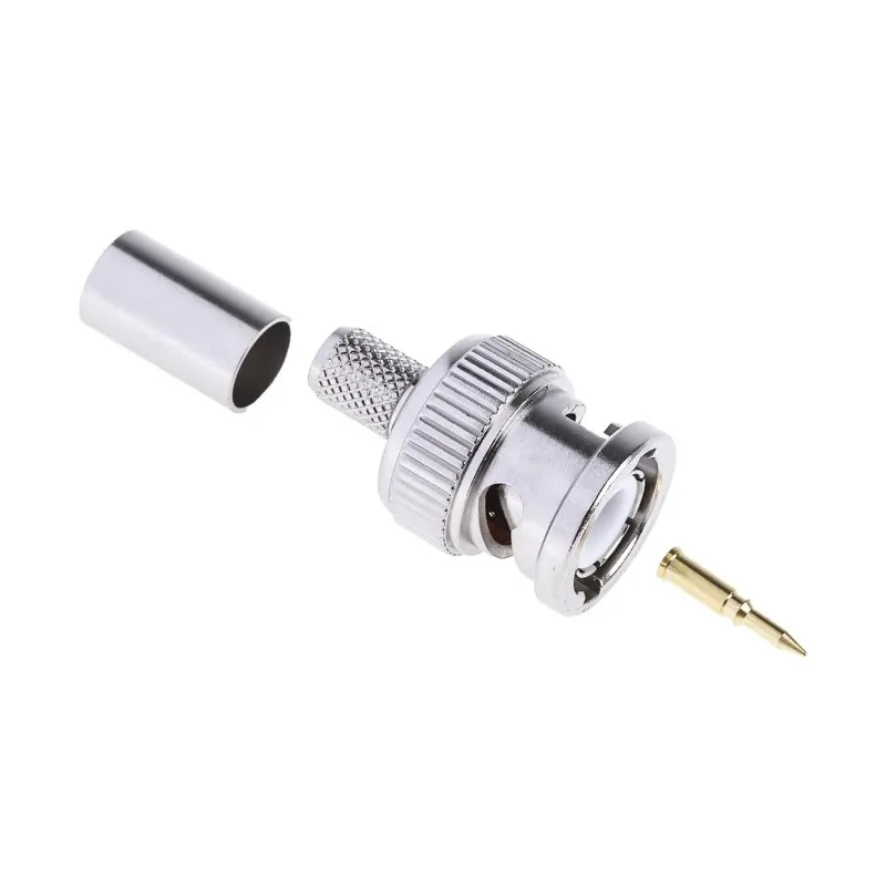 RS PRO Coaxial Connector Cable Male BNC 75 Ω Straight Body Crimp 546-3579