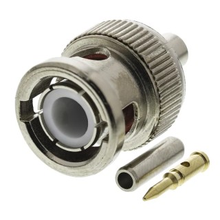 RS PRO Coaxial Connector Cable Male BNC, 50 Ω, Straight Body Crimp 546-3793