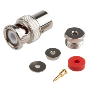 RS PRO Coaxial Connector Cable Male BNC 50 Ω Straight Body Clamp 546-3816