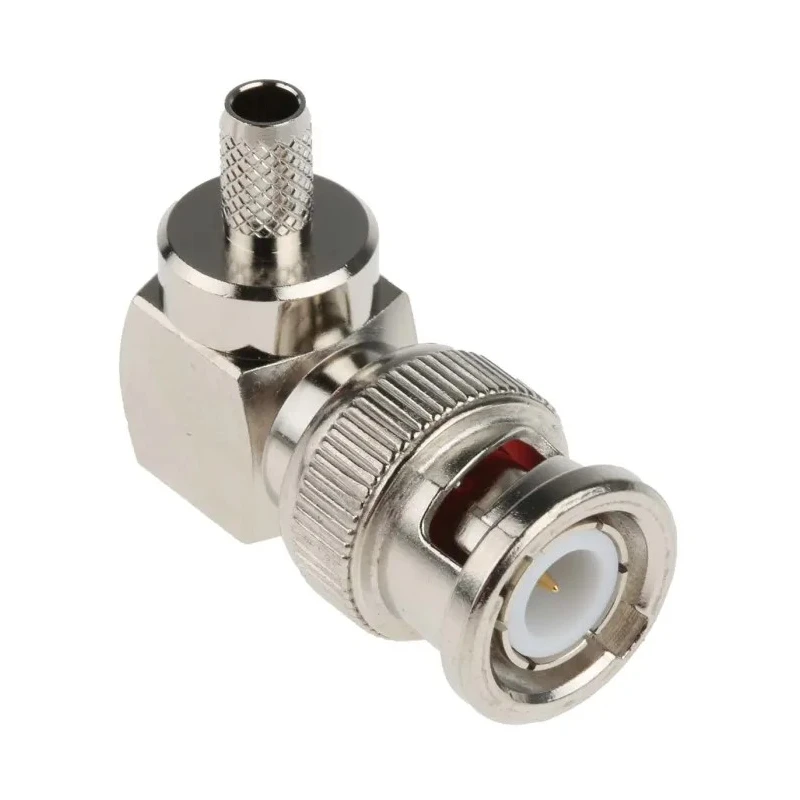 RS PRO Coaxial Connector Cable Male BNC, 50 Ω, Right Angle Body Crimp Connector for RG58 Cable 546-3872