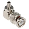 RS PRO Coaxial Connector Cable Male BNC, 50 Ω, Right Angle Body Crimp Connector for RG58 Cable 546-3872