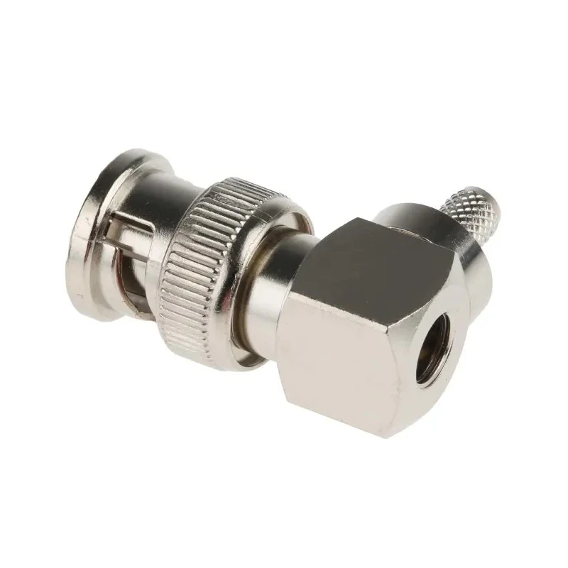 RS PRO Coaxial Connector Cable Male BNC, 50 Ω, Right Angle Body Crimp Connector for RG58 Cable 546-3872