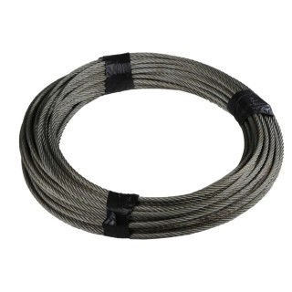 RS PRO Galvanised Steel Wire Rope 50M, 10mm Diameter, 6 Strands x 7 Wires, Safe Working Load 1390kg 247-9098