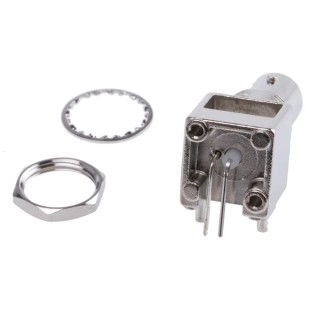 RS PRO Coaxial Connector PCB Female BNC 75 Ω Right Angle Body Through Hole 546-5143