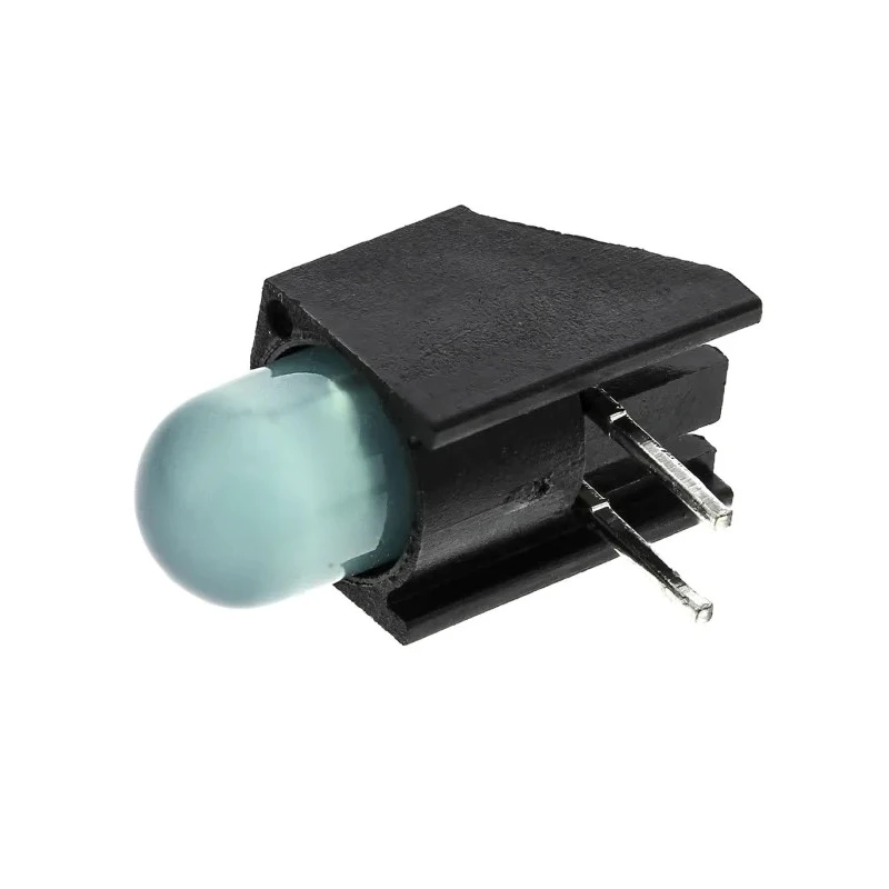 Dialight Green Right Angle PCB LED Indicator 5 mm (T-1 3/4), 1 LED 1.8 V Single Colour 550-1307F
