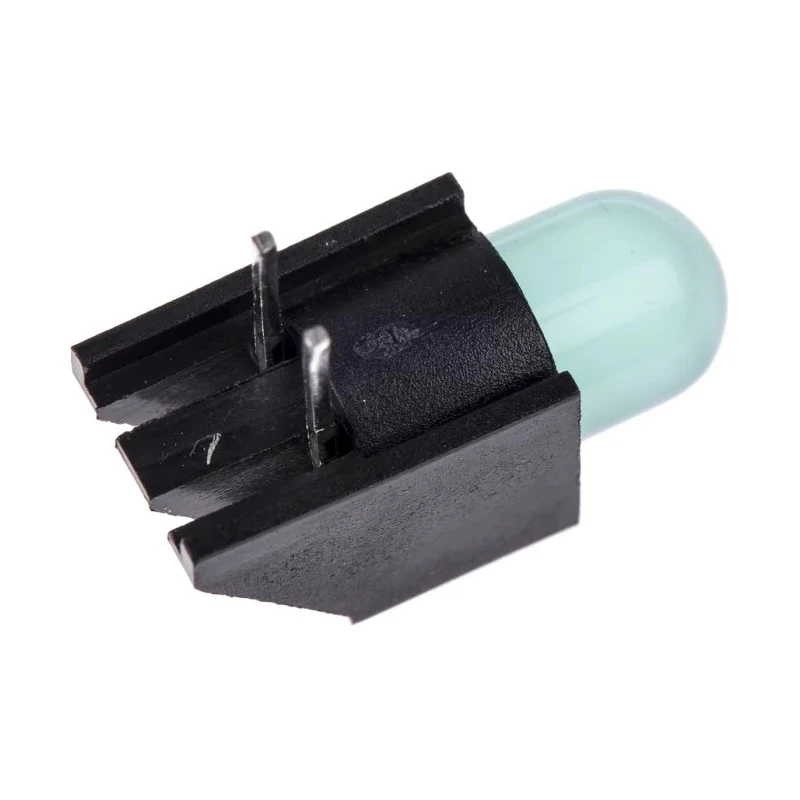 Dialight Green Right Angle PCB LED Indicator 5 mm (T-1 3/4), 1 LED 1.8 V Single Colour 550-1307F