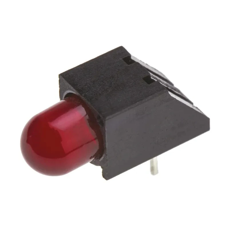 Dialight Red Right Angle PCB LED Indicator 5 mm (T-1 3/4), 1 LED, 1.8 V, Through Hole Mount 550-1107F