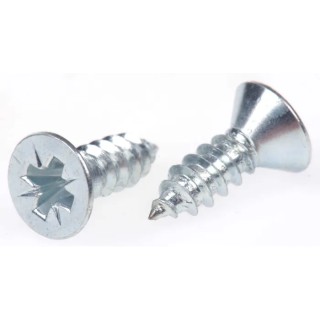 RS PRO Bright Zinc Steel Countersunk Head Self-Tapping Screw 13 mm Thread Size 8 546-5519