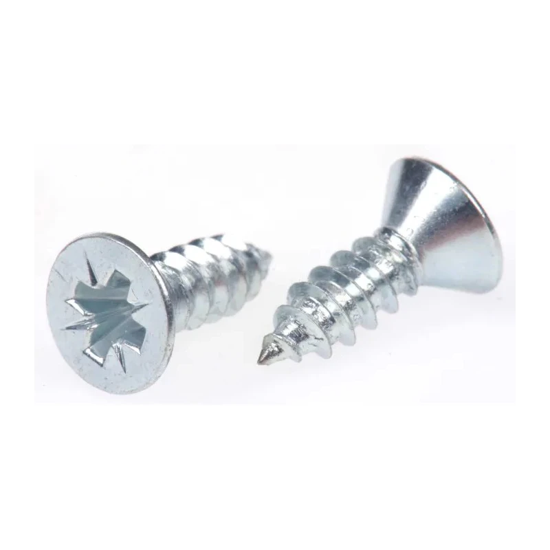 RS PRO Bright Zinc Steel Countersunk Head Self-Tapping Screw 13 mm Thread Size 8 546-5519
