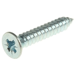 RS PRO Bright Zinc Steel Countersunk Head Self-Tapping Screw 25 mm Thread Size 8 546-5531