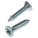 RS PRO Bright Zinc Steel Countersunk Head Self-Tapping Screw 19 mm Thread Size 8 546-5525