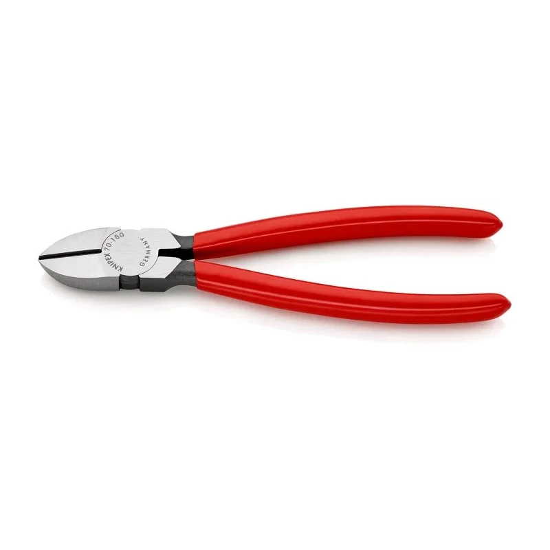 Knipex Side Cutter With Bevel, Steel Jaw, Bi-Metal Handle, Plastic Grip, 180mm, Jaw Width 11mm, Maximum Cutting 70 01 180