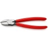 Knipex Side Cutter With Bevel, Steel Jaw, Bi-Metal Handle, Plastic Grip, 180mm, Jaw Width 11mm, Maximum Cutting 70 01 180