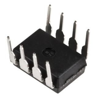 Broadcom DC Input Optocoupler, Through Hole, 8-Pin PDIP, Transistor Output, 1MBd, 25mA Input Current 6N136-000E