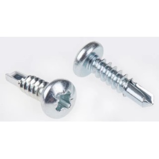 RS PRO Steel Bright Zinc Self-Drilling Screw Pan Head Pozidriv 4.2 mm Diameter 16 mm Length 546-5963