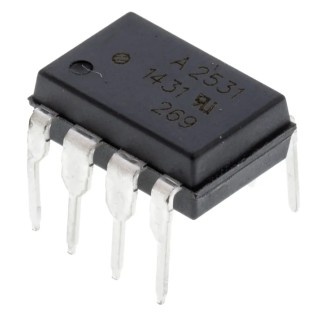 Broadcom DC Input 2-Channel Optocoupler Through Hole 8-Pin PDIP HCPL-2531-000E